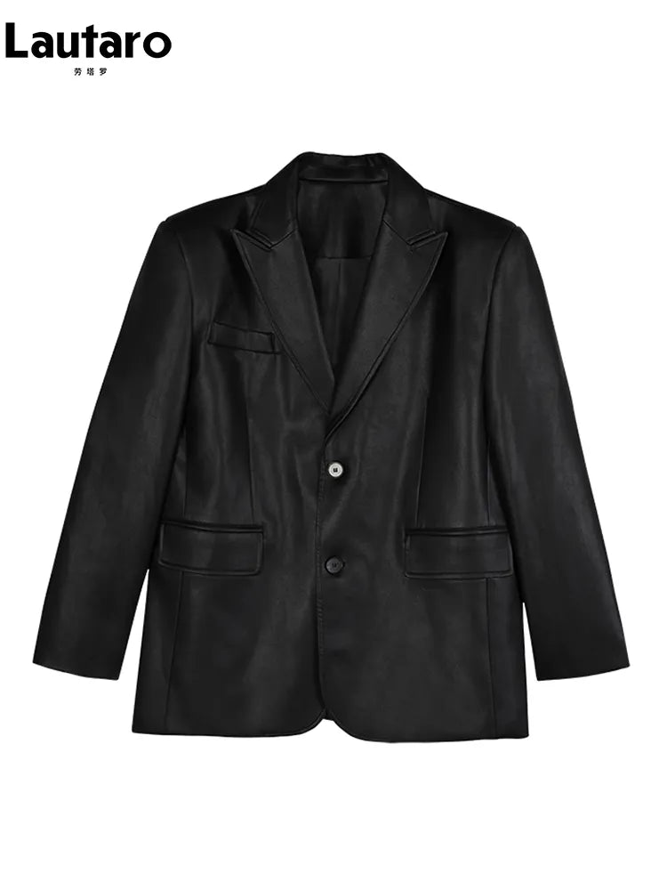 Leather Blazer Women